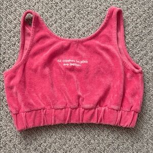 Zara Pink Cropped Tank Top